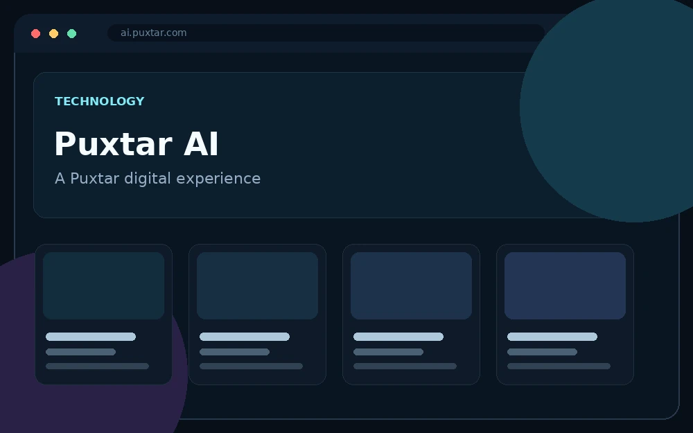 Concept preview of Puxtar AI