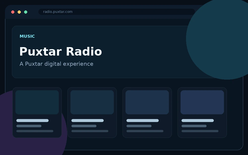 Concept preview of Puxtar Radio