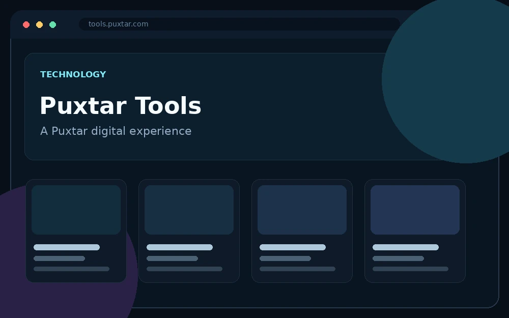 Concept preview of Puxtar Tools